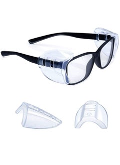 اشتري 1 Pairs Safety Eye Glasses Side Shields Slip On Clear Side Shields for Safety Glasses Fits Small to Medium Eyeglasses Frames في السعودية