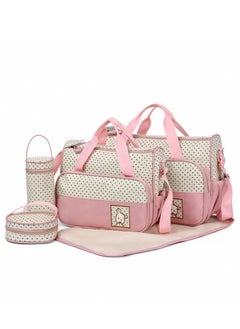 Buy 4-In-1 Multi-Functional Baby Diaper Bag Set（pink） in UAE