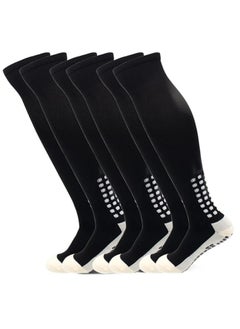 Buy Unisex Adult Grip Soccer Socks for Men Knee Knee Soccer Socks Black in Saudi Arabia