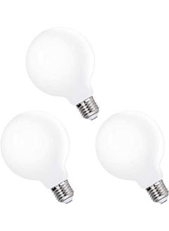 Buy G95 LED Large Globe Light Bulbs Edison E27 Energy Saving Lamps 6W Cool White Omnidirectional Lighting 5000K with Glass Lamp Shade Replace 60W Incandescent Lamps 3 Pack in UAE
