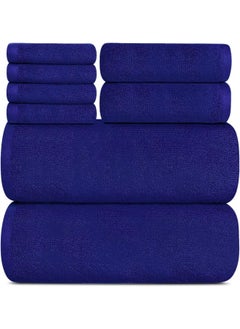 Buy Premium Bath Towels Set Pack of 8  Soft Cotton Face, Bath and Hand Towels, 600 GSM  Soft Feel, Highly Absorbent Durable Towels, Perfect for Daily Use  Lightweight Spa Towel in UAE