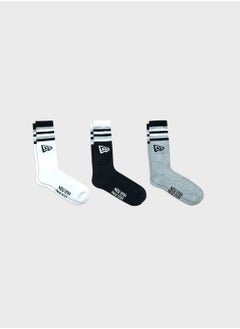 Buy Pack Of Retro Stripe Crew Socks in UAE