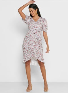 Buy Ruffle Detail Wrap Dress in UAE