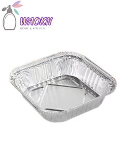 Buy 30-Pieces Disposable Aluminum Foil Baking Pan Cake Pan Cake Tray for Oven Baking Cooking Air Fryer Liners Oil-proof Water-proof Food Grade Aluminum Foil For Baking Frying Grilling Roasting Microwave in Saudi Arabia