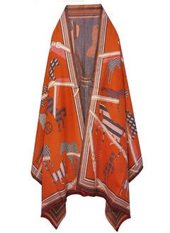 Buy EXTREE Scarfs for Women Pashmina Silky Shawl Wrap for Evening Dressing Horse Scarf Blanket Open Front Poncho Cape in UAE