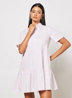 Buy Striped Tiered Dress in Saudi Arabia