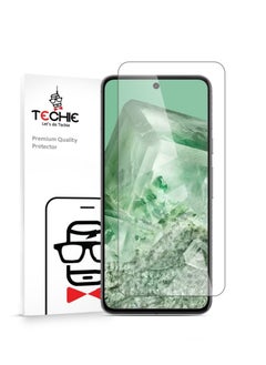 Buy HD Tempered Glass Screen Protector for Google Pixel 8 - Anti Reflection Anti Bubbles 9H Hardness 0.33 mm Rounded Edges Easy Installation in Saudi Arabia