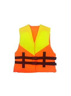 Buy Dual color polyester life jacket for kids & adults - high visibility reflecting tape swim vest for water safety in UAE