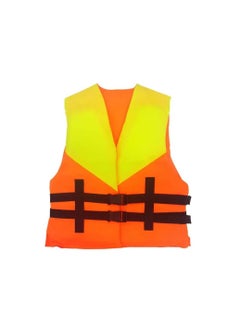 اشتري Dual color polyester life jacket for kids & adults - high visibility reflecting tape swim vest for water safety في الامارات