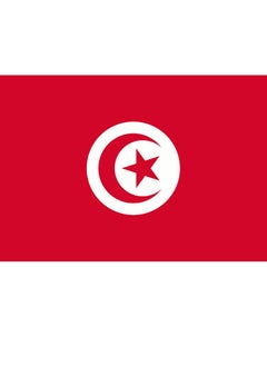 Buy TUNISIA Flag National Day Durable Long Lasting For Outdoor And Indoor Use For Building Home And Car Decoration 150X90CM in UAE