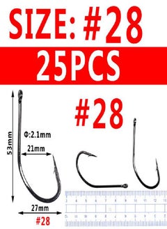 Buy Bimoo 50/25PCS Multiple Purpose High Carbon Steel Fish Hook Nmyph Fly Sabiki Rig Hook Carp Fishing Hook Saltwater Jig Lure Hooks in UAE