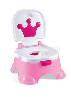 Buy 3-in-1 Baby Folding Lightweight Toilet Seat and Potty Pink in Saudi Arabia