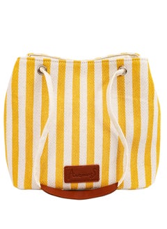 Buy Anemoss Yellow Striped Crossbody Travel Bag for Women in UAE