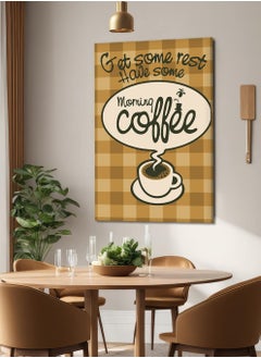 Buy Canvas Wall Art Stretched Over Wooden Frame with Morning Coffee Painting in Saudi Arabia