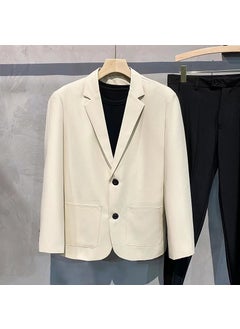 Buy 2022 spring and autumn clothing British style youth non-ironing single West handsome all-match casual slim fit suit jacket for menApricot Apricot in UAE