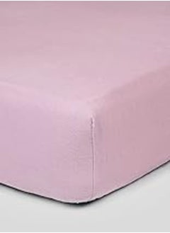 اشتري Matalan Brushed Cotton Fitted Bed Sheet, Single, Pink في مصر