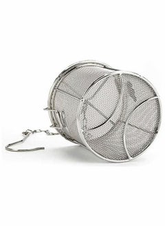 Buy Tea Ball Strainer Stainless Steel Wire Mesh Design Soup Seasonings Seperation Basket Filter for Home Kitchen Silver Infuser, with Chain Hook Brewing in UAE