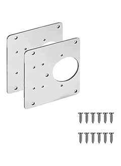 Buy 2Pcs Cabinet Door Hinges Repair Plate Double Thickening Easy Installation Hinge Repair Plate Stainless Steel Repair Accessory Plate Bracket with Mounting Screws for Furniture Shelves Cabinet in UAE