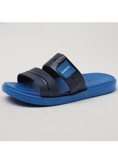 اشتري Mens Dual Strap Sports Slides Thick Sole SummerBlue Blue في الامارات