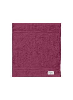 اشتري DEYARCO Princess Terry 100% Cotton 480 GSM Face Towel, Super Soft Quick Dry Highly Absorbent Dobby Border Ring Spun, Size: 30 x 30cm, Fuschia Pink في الامارات