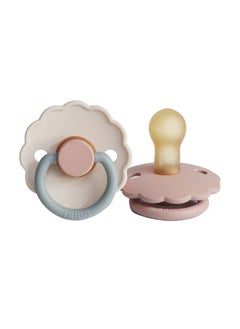 Buy FRIGG Daisy Latex Baby Pacifier 0-6M 2-Pack2-Pack Blush/Cotton Candy - Size 1 in Saudi Arabia