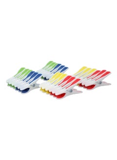 Buy 24-Piece Soft Grip Clothes Pegs Assorted Color 5 x 20.4 x 10 cm PPG360 in Saudi Arabia