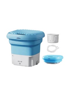 Buy AWH Washing Machine Small Household Folding Portable Automatic Ultrasonic Forward and Reverse Pulsator Elution Dual Purpose Imitation Hand Wash with Drain Hole Fruit Washing Machine in UAE