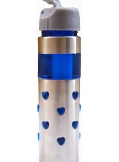 Buy Acrylic Metal Frame Leakproof Sports Water Bottle with Inside Snow Bar 600ml random shape in Egypt