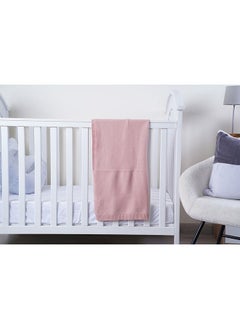 Buy Purity Soft Cable Knit Baby Blanket 70X90 Cm -Pink in UAE