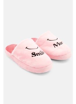 Buy Women Embroidered Slip On Slippers, Pink Combo in Saudi Arabia