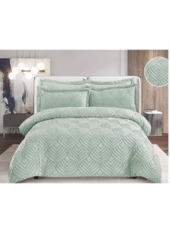 اشتري COMFY 6 PC GREEN COTTON SATIN LUXURY COLLECTION ALL SEASON COMFORTER SET 220 X 240 CM في الامارات