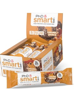 اشتري Smart High Protein Low Sugar Bars with Caramel Crunch Flavour, 64g, 12 Pack في الامارات