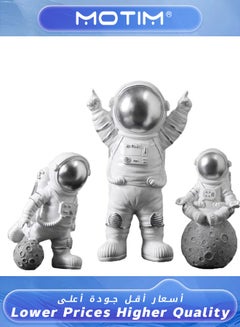 Buy Astronaut Room Decor Or Car Decorations,Resin Sculpture for Home Decor Modern Book Shelf TV Stand Decor Bedroom Office Desktop Decorative Ornaments-Silver in UAE