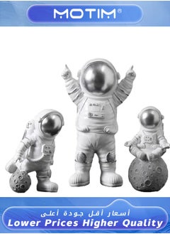 اشتري Astronaut Room Decor Or Car Decorations,Resin Sculpture for Home Decor Modern Book Shelf TV Stand Decor Bedroom Office Desktop Decorative Ornaments-Silver في الامارات