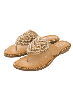 اشتري New Water Diamond Pearl Women's Shoes Love Clip Toe Slippers في الامارات