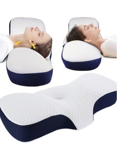 Buy Advanced Memory Foam Pillow  Adjustable Ergonomic Cervical Pillow for Neck and Shoulder Support Pillow for Side Sleepers Polyester in UAE