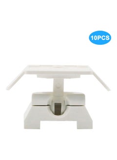 Buy 10-Piece Bracket For Wired PIR Motion Sensor Detector White in Saudi Arabia