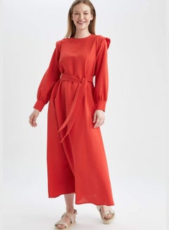 Buy Woman Regular Fit Long Sleeve Woven Dress in UAE