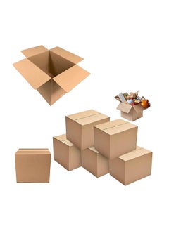 اشتري 3-Ply Cardboard Carton Boxes 30x30x20 cm For Shipping, Packaging and Storage 10 Pieces في مصر