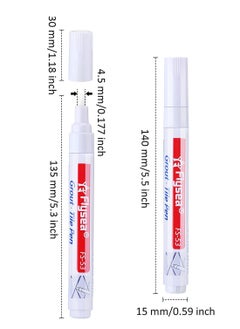 Buy 6 Pieces Tile Pen Wall Grout Restorer Pen Repair Marker Grout Filler Pen for Restoring Tile Grout Wall Floor Bathrooms and Kitchen White in Saudi Arabia