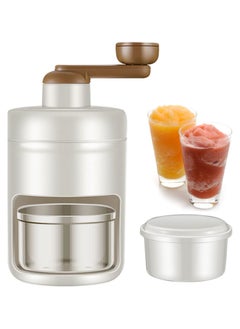 Buy Portable Manual Ice Crusher Slush Machine with Thickened Stainless Steel Blades and Ice Cube Tray in Saudi Arabia