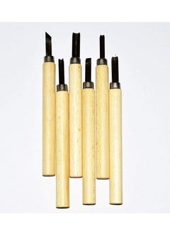 اشتري Keep smilling Wood Carving Tool - Set of 6 Pieces - No:WD-6 في مصر