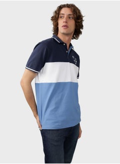 Buy Logo Colorblock Polo Shirt in Saudi Arabia