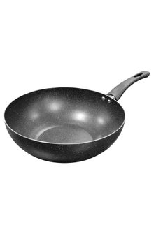 Buy KITCHEN MASTER NON STICK INDUCTION WOK 28 CM GREY in UAE