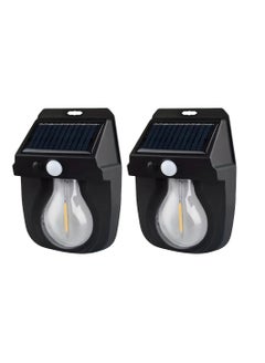 Buy 2 Pcs Outdoor Solar Wall Light IP65 Waterproof Security Light Solar Wall Lantern With 3 Modes Led Solar Porch Light Outdoor Deck Fence Lighting Outdoor Solar Light For Garden Patio Yard And Home in UAE