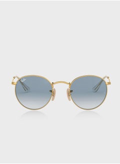 Buy 0Rb3447N Round Metal Sunglasses in Saudi Arabia