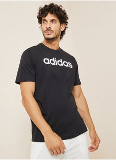 Buy Essentials Single Jersey Linear Embroidered Logo T-Shirt in Saudi Arabia