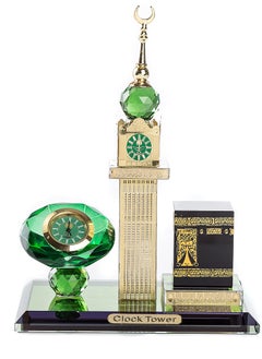 Buy Muslim Kaaba Clock Tower Miniature Model for Car Ornament Home Office Table Decoration in Saudi Arabia