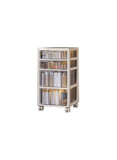 اشتري Bathroom Storage Cabinet Cosmetic Stationery Shelf with Wheels 4 Layers في السعودية