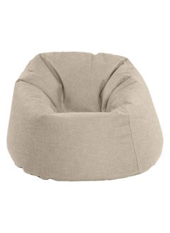 Buy Chair | Round Bean Bag Linen - Light Beige in Saudi Arabia